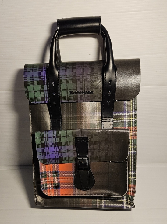 Dr. Martens Ombre Tartan Plaid Full Size Backpack – School Travel Bag Punk Style main image 8
